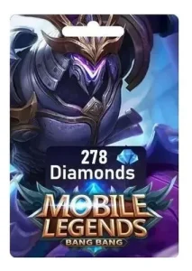 Mobile Legends 278 Diamantes Tarjeta Gift Card Recarga Saldo