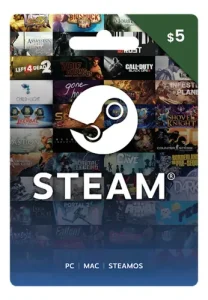 Tarjeta Steam Gift Card Saldo Recarga [ Código Digital] $5