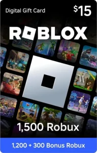 Tarjeta Roblox 1200 Robux Gift Card Digital [ +300 Bonus ]