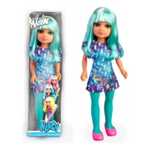 Muñeca Nancy Con El Pelo De Color Verde Azul Neon Llamativo