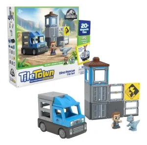 Jurassic World Dino Rescue 20 Piezas Magneticos Construccion