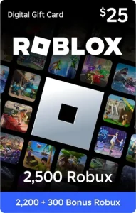 Tarjeta Roblox 2000 Robux Gift Card Digital [ +500 Bonus ]