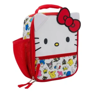 Lonchera De Hello Kitty Friends Termica Para Niñas Lazo Rojo Blanco