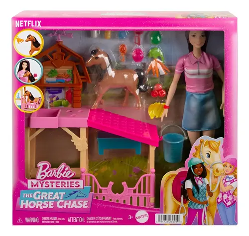 Barbie Ponny Pequeño Establo Y Mas De 10 Accesorios Mattel