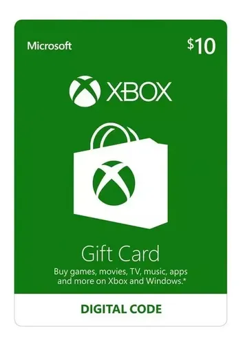 Tarjeta Xbox Live Microsoft Gift Card [ Código Digital ] $10