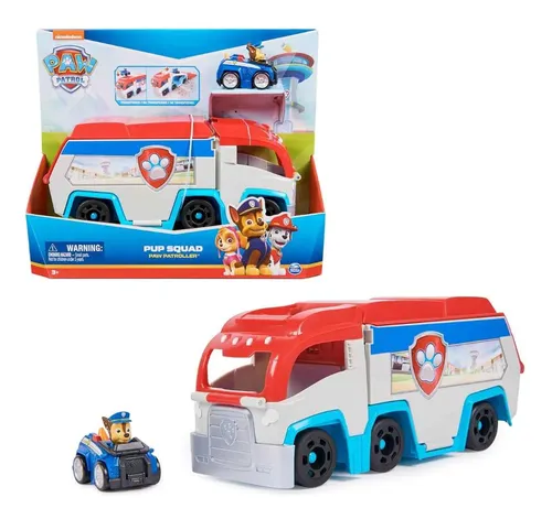 Paw Patrol Camion Pup Squad Patroller Coleccionable Chase