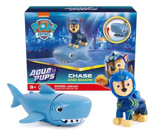 Paw Patrol Aqua Pups Figura De Accion Chase Con Tiburon